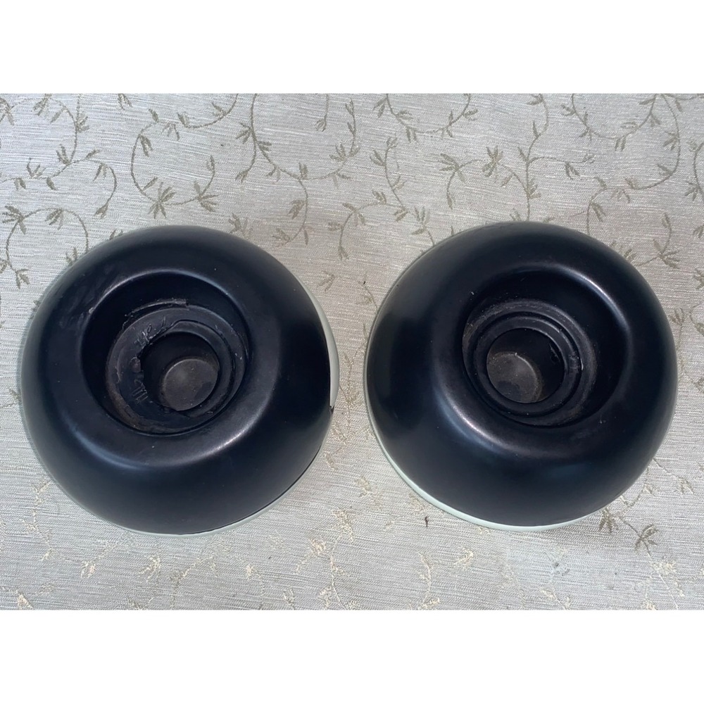 PartyLite African Inspiration Retired Ceramic Candle Holder Set of 2 Black White - Picture 5 of 14